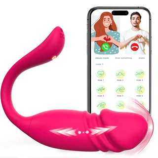 跨境热销APP智能伸缩跳蛋女用高潮神器自慰棒仿真龟头穿戴性玩具