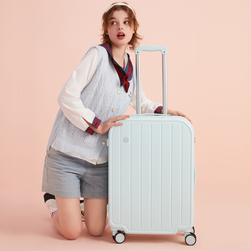 Maleta de equipaje para mujer, maleta pequeña y ligera de 20 pulgadas con contraseña de color caramelo, maleta con 24 ruedas para hombre, personalización al por mayor