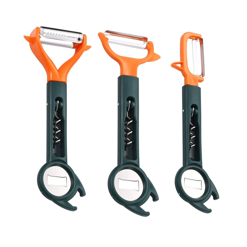 Multifunctional creative bottle opener for home use stainless steel, three in one