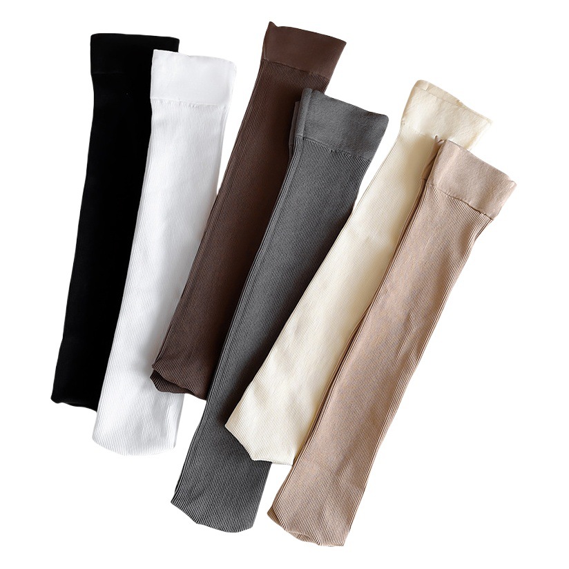 Calcetines de compresión de primavera y otoño de las mujeres medias de color sólido adelgazamiento JK adelgazamiento de la pantorrilla calcetines de pierna delgada marrón japonés fábrica al por mayor