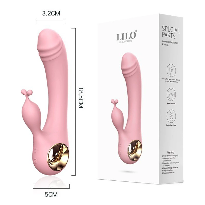 Laile Magic Wand Женский вибратор 10-сегментный FM с двойным ударом G-Point USB Перезаряжаемый мастурбатор Товары для взрослых оптом