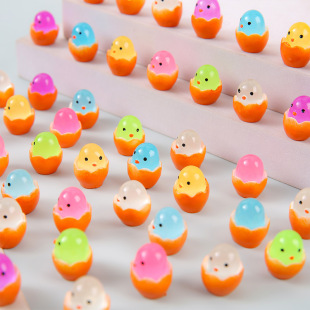 Luminous Eggshell Chick Kidsren's Novelty Toys Kindergarten Gift Broken Shell Egg Boy DIY Resin Micro Landscape Ornaments