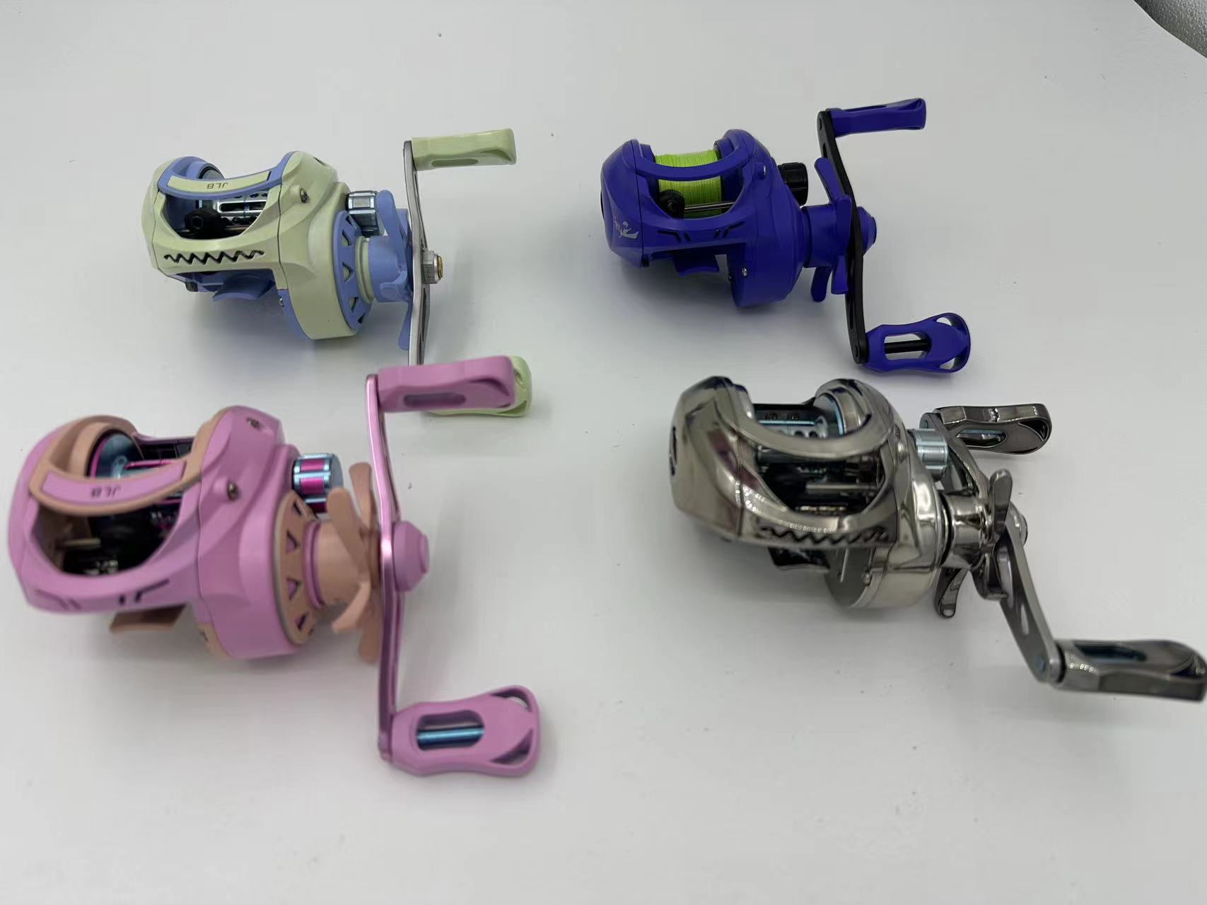 Rueda de goteo Macaron rosa chica fresca Yuantou metal alambre de pesca línea antiexplosión cooperación fábrica de alarma al por mayor