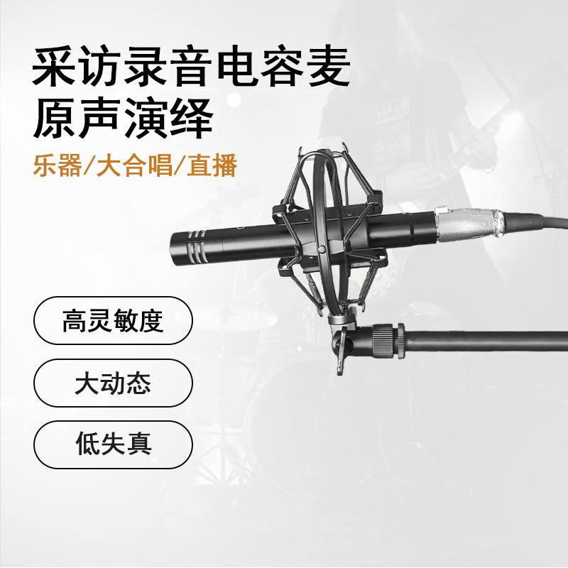 A9小振膜电容麦克风钢琴古筝吉他小提琴弦乐器录音话筒