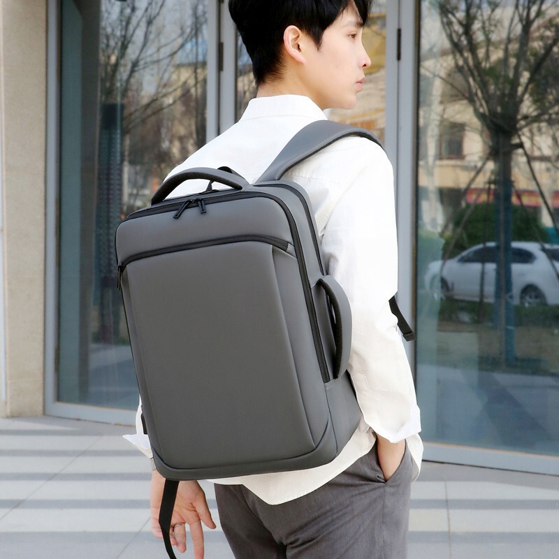 Cross-Border Men's Backpack Extra Large Capacity 17inch Casual Work Clothing Business Computer Backpack Water-Repellent Film Material