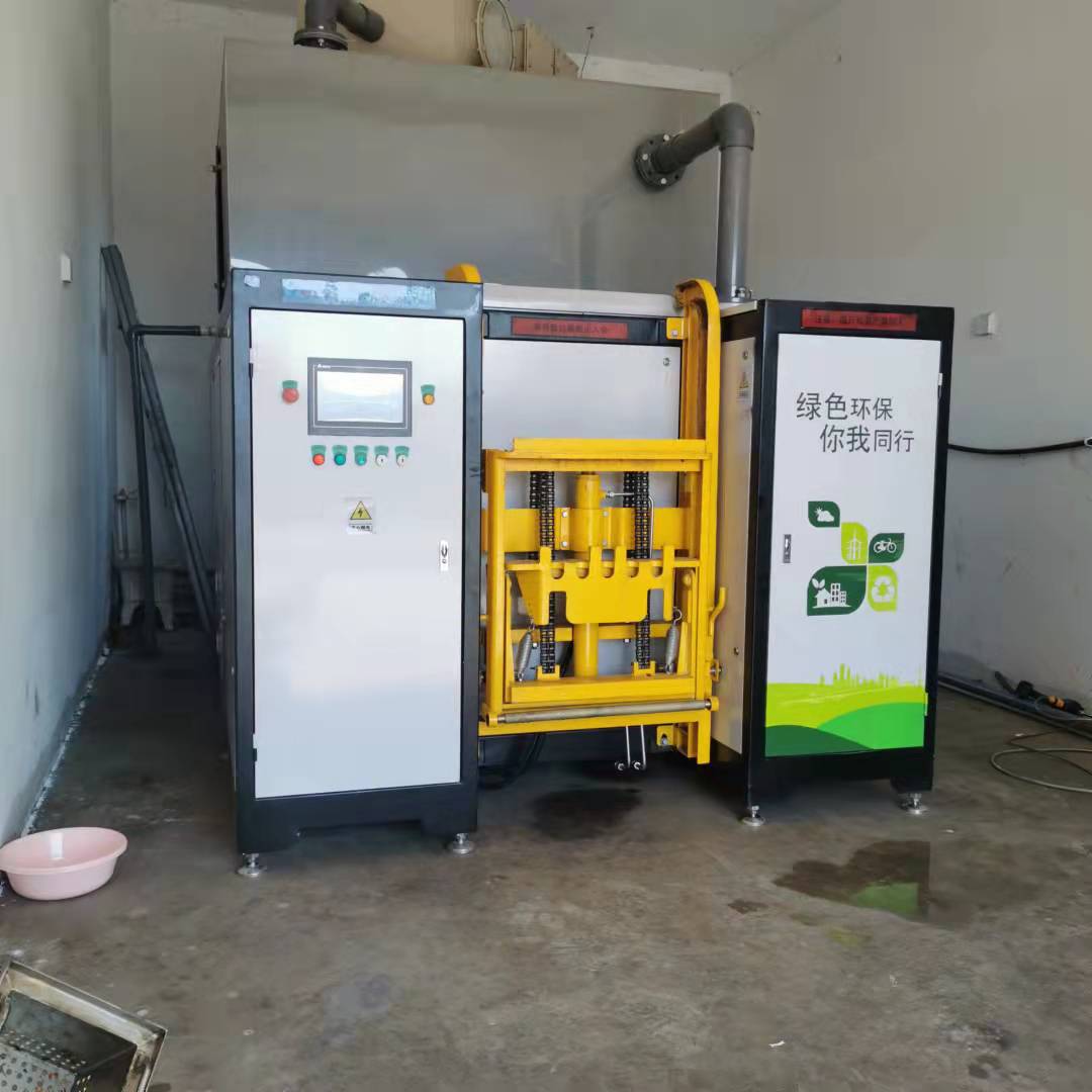 餐厨垃圾处理设备 厨余挤压脱水机 菜场垃圾粉碎脱水机