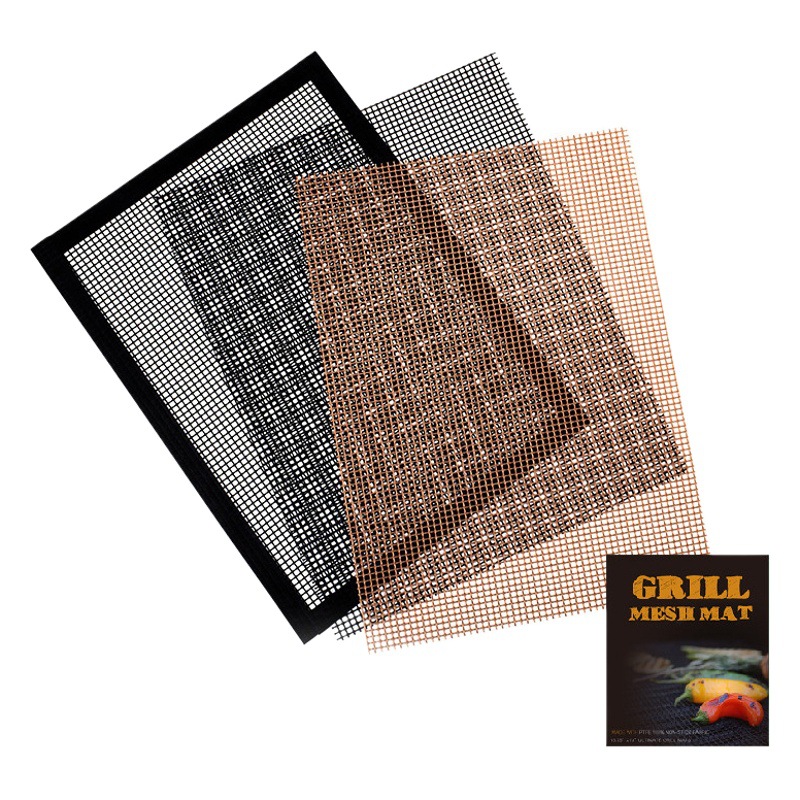 Fibra de vidrio barbacoa malla estera de malla de fibra de vidrio antiadherente reutilizable barbacoa picnic camping barbacoa herramienta