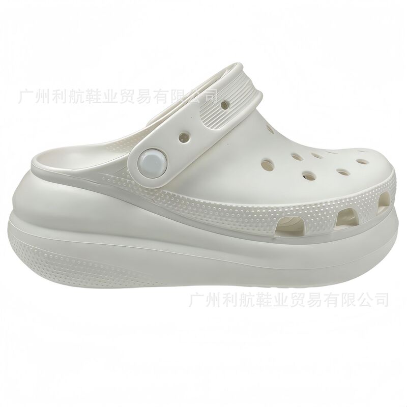 New Style Puff Shoes for Men and Women, Height-Increasing Chunky Heel Breathable Perforated Shoes, Casual Beach Couple Shoes, Trendy Outdoor Shoes