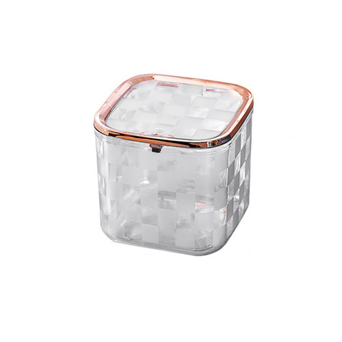 Light luxury ins style desktop trash can household storage box cosmetics mini trash can press pop-up lid debris bucket