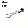 Professional short -handle activity The spiny wheel wound fans open the plum blossom dual -use wrench two -way effort, effort, effort, spitting hardware wrench