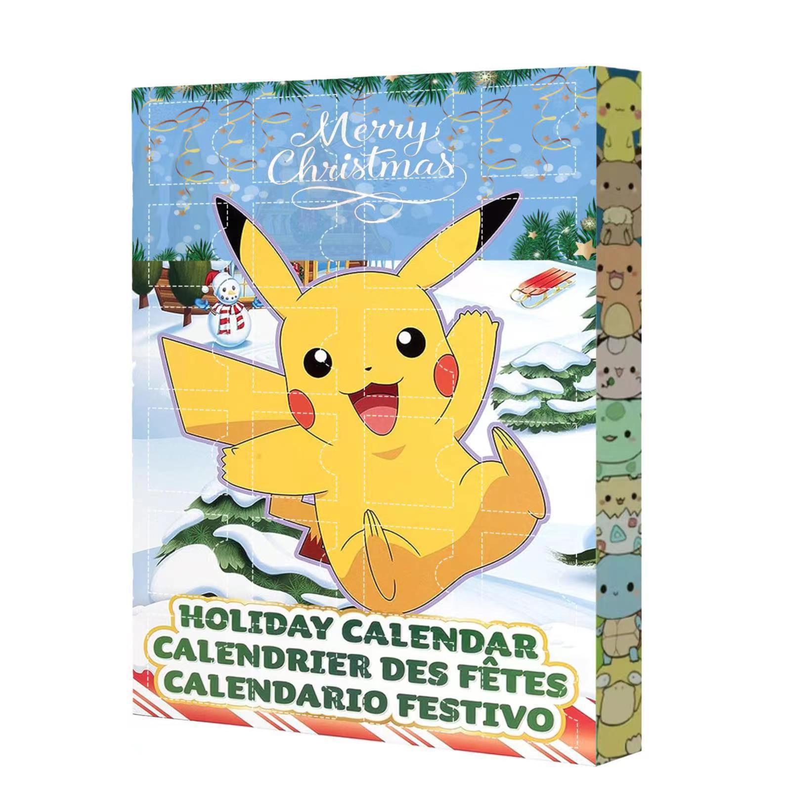 Navidad Adviento 2024 Navidad Pokémon Pet Elf Christmas Blind Box Pokémon Pokémon Calendario de Adviento de Navidad