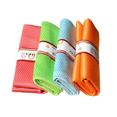 Household fish scale wiping cloth for glass cups towels kitchen chore cleaning cloth wipe does not shed extra thick dishwashing cloth