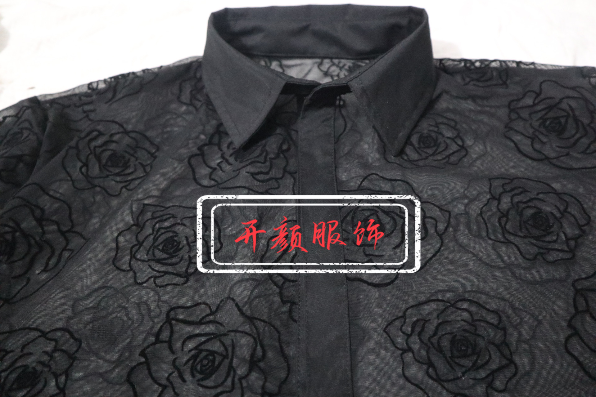 Men's Ditsy Floral Blouse Men's Clothing display picture 3