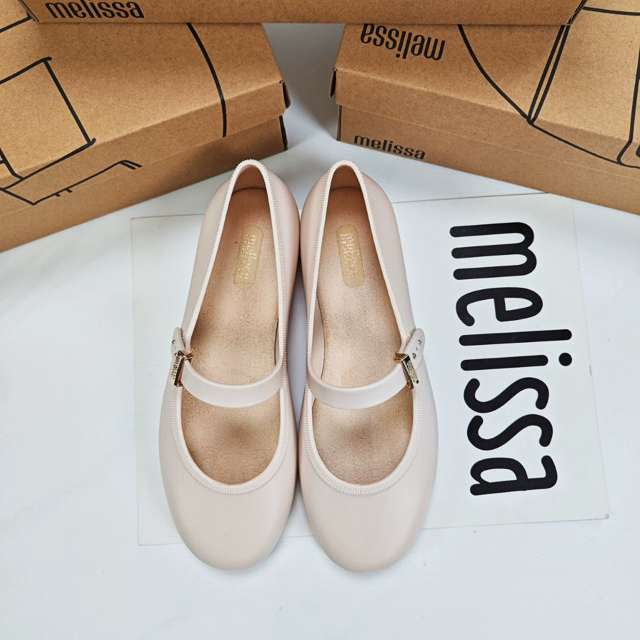 2025 Melissa одиночные туфли осень-зима балетные туфли с бархатной подкладкой простой плоский низ носок с квадратным носом Melissa Soft