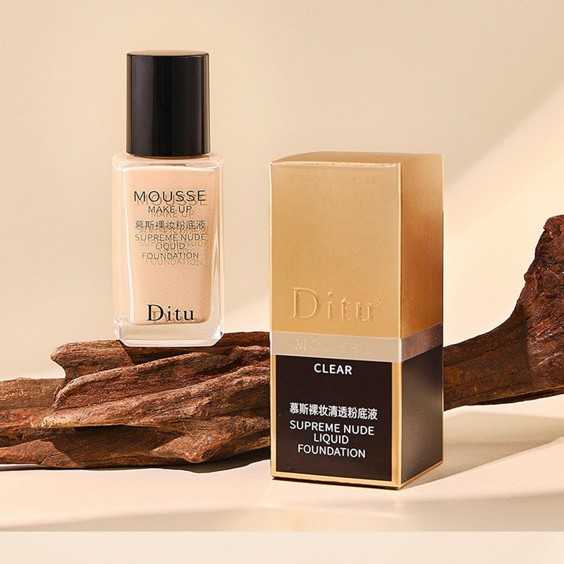Ditu Ditu Foundation liquid 30g mousse nude makeup clear concealer brightening modified skin color ivory white natural color Ditu Ditu Foundation liquid 30g mousse nude makeup clear concealer brightening modified skin color ivory white natural color