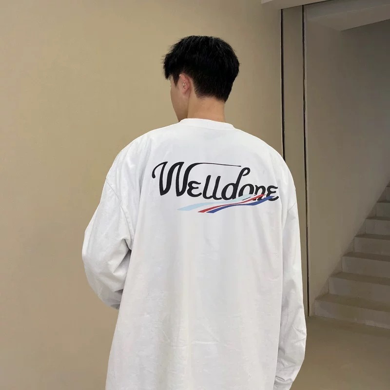 WE11DONE TRACK ニッチトレンドブランド アメリカンメンズ カップル 秋冬 インナー ボトリングシャツ トップス 長袖 Tシャツ|undefined