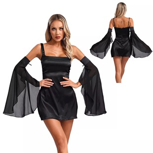 European and American Cross-border Bride Sunscreen Single Layer Sleeve Thin Chiffon Lace-up Loafed Breathable Trumpet Sleeve