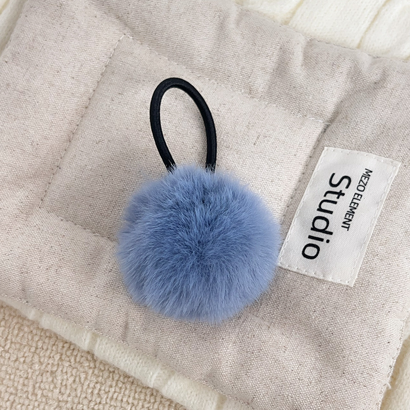 Crema de helado Bola de Pelo banda de pelo Cola de Caballo cuerda elegante dulce Bola de Pelo cuerda de pelo de felpa alta banda de goma elástica accesorios para el cabello