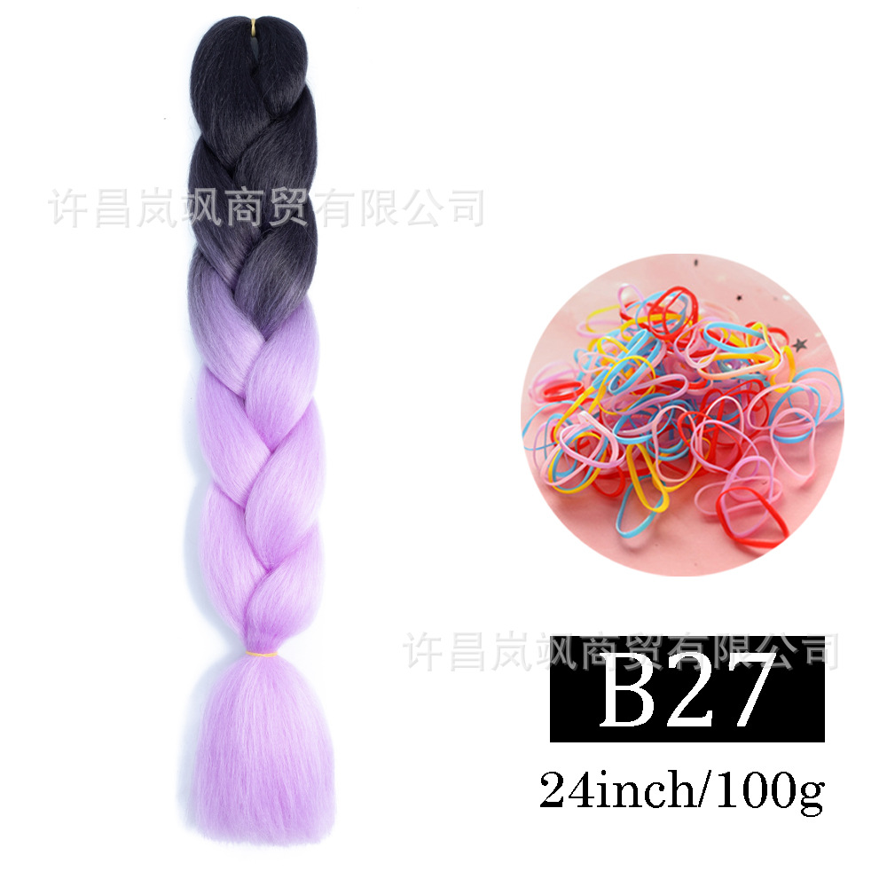 Peluca de trenza grande africana, color, trenza sucia, cuerda para el cabello, degradado, fibra química, trenza grande, reggae, hip-hop, trenza sucia, trenza