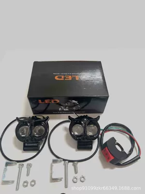 Motorcycle headlights, headlights — Direct Shipping - yellow-white-light-mounted-switch