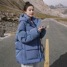 2025年秋冬连帽棉衣新款棉服学生韩版百搭ins加厚棉袄女潮面包服