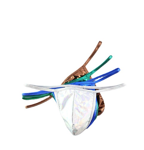 Men's underwear bronzing patent leather thong men's Amazon underwear sexy men's single thong men's 5010DD