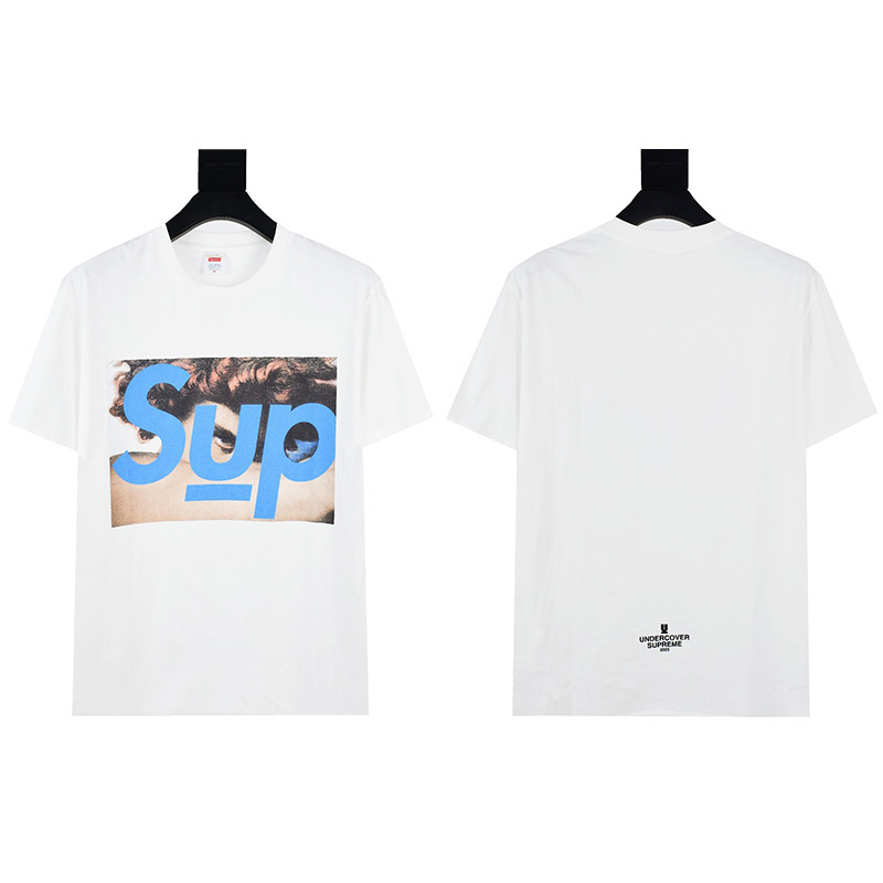 ヘビーウェイトクロスボーダー アメリカンファッション Supreme レタープリント Tシャツ BOX ラウンドネック 半袖 メンズ レディース ゆったり カジュアル Tシャツ 男女兼用|undefined