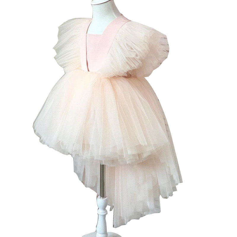 Robe de princesse pour bébé fille, costume de spectacle d'anniversaire avec tutu et traîne, vêtements en polyester pour enfants de 0 à 24 mois_voghion.com