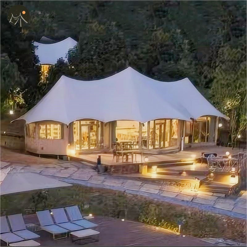Muye cama de alta calidad al aire libre y desayuno de lujo Gran Hotel tienda de campaña de alta gama