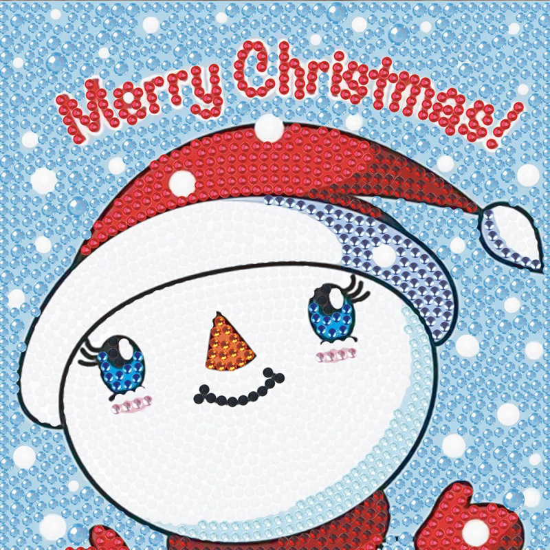 Diamante 5D dibujos animados transfronterizos para niños Papá Noel lindo muñeco de nieve DIY diamante pegatinas tamaño taladro