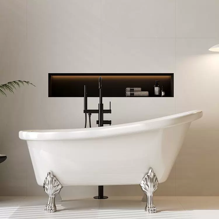 亚克力贵妃独立式泡澡小户型网红家用成人浴缸欧式浴盆双层保温缸