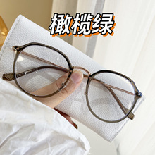 超轻咸菜绿眼镜框可配度数显瘦素颜神器防蓝光眼睛近视眼镜女批发