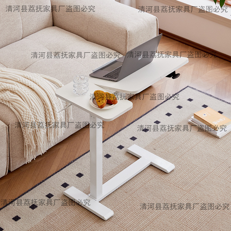 升降桌可翻转简易笔记本电脑桌站立式工作台置地可移动床边桌子|undefined