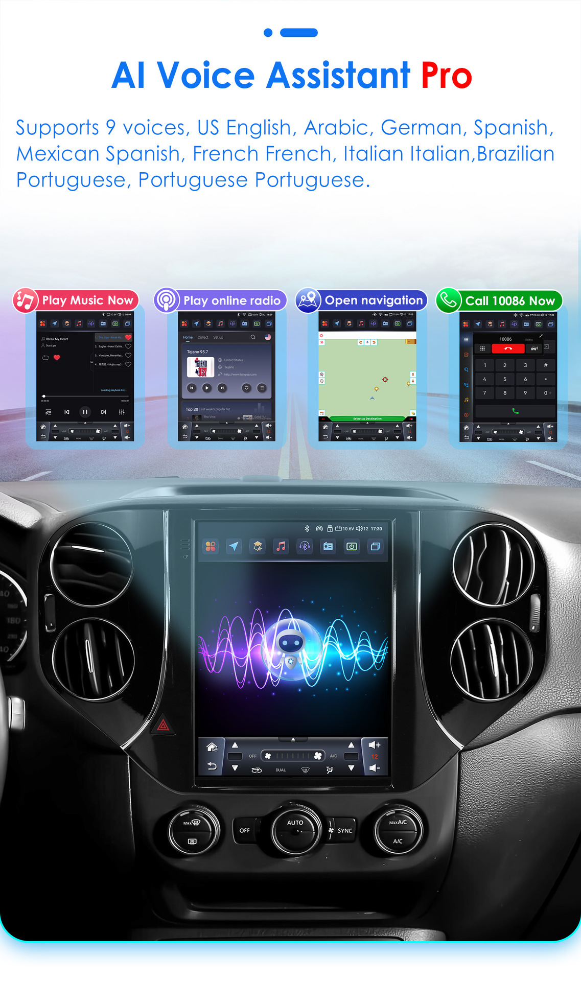 Cross-border goods are suitable for 07-16 Volkswagen Tiguan vertical screen Android navigation GPS car machine central control CarPlay