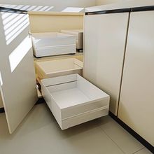 拉篮厨房橱柜转角柜改造调味篮抽屉式置物架收纳双围栏储物盒包邮