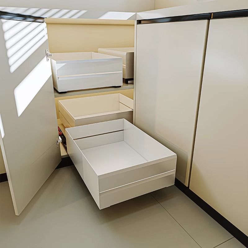 拉篮厨房橱柜转角柜改造调味篮抽屉式置物架收纳双围栏储物盒包邮