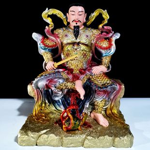Resin Gold-plated Real Wu Emperor Statues for Home Embezzling Patriarch Xuantian God Wudang Mountain Xuanwu Emperor Ornaments