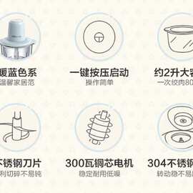 小熊绞肉机家用绞馅机碎肉打肉机切菜搅拌机QSJ-C03B1