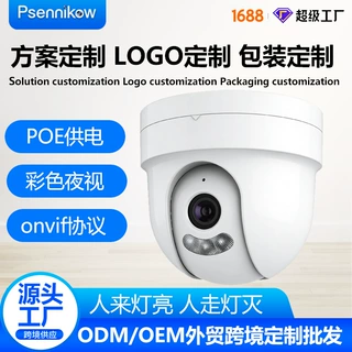 OEM定制跨境500万800万4K摄像头POE IPC网络摄像机室内圆顶高清