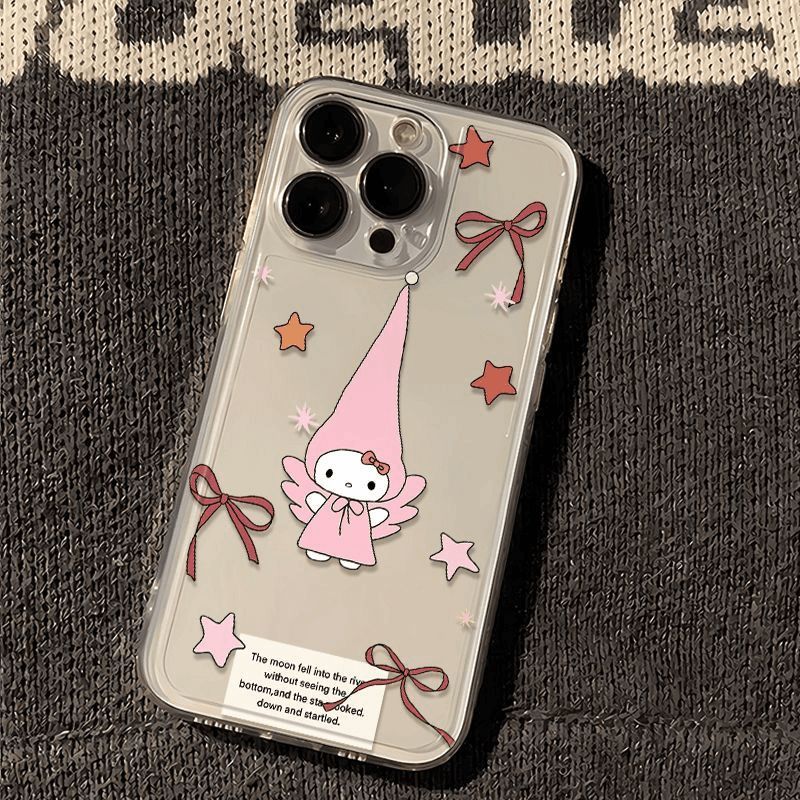 Pointed Hat Kt Cat Suitable for Apple 17Promax Mobile Phone Case Iphone16 Creative 14 Fun 13 Soft Shell 12