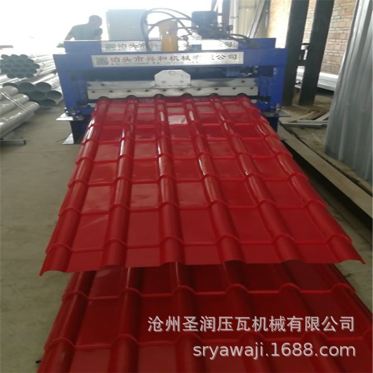 圣润压瓦机供应 全自动800琉璃瓦压瓦机  数控竹节琉璃瓦设备