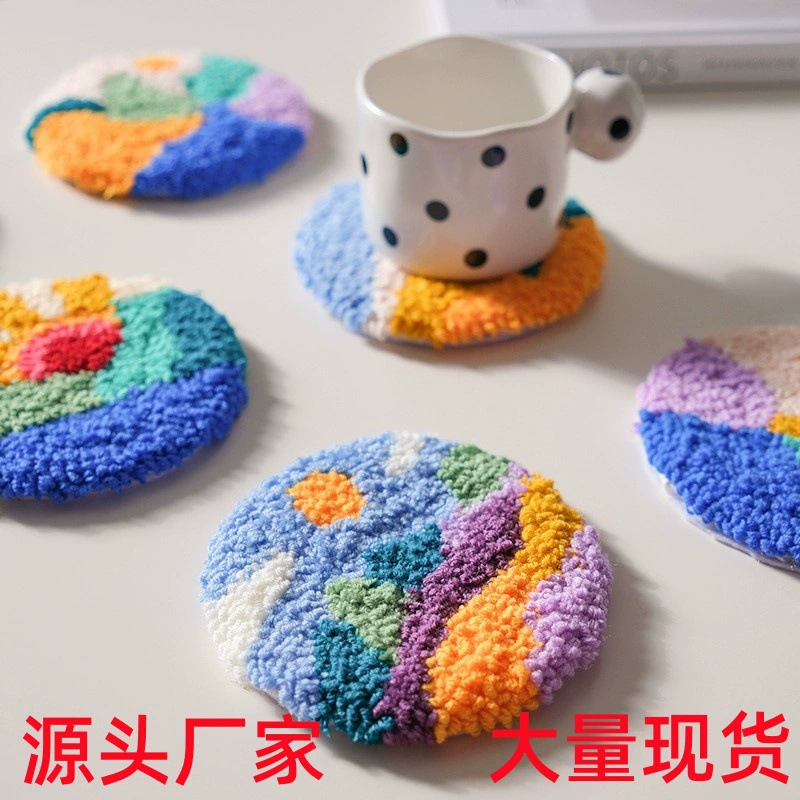 Набор из 6 пейзажных ручных тычек и вышивок ручной работы