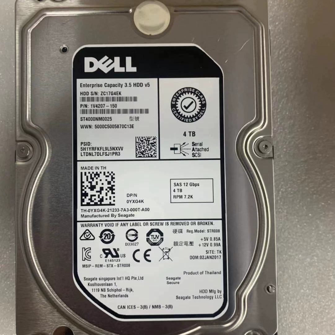 4 ТБ 7.2K 3.5" 12Gbs SAS серверный жесткий диск, 3 года гарантии ST4000NM0025