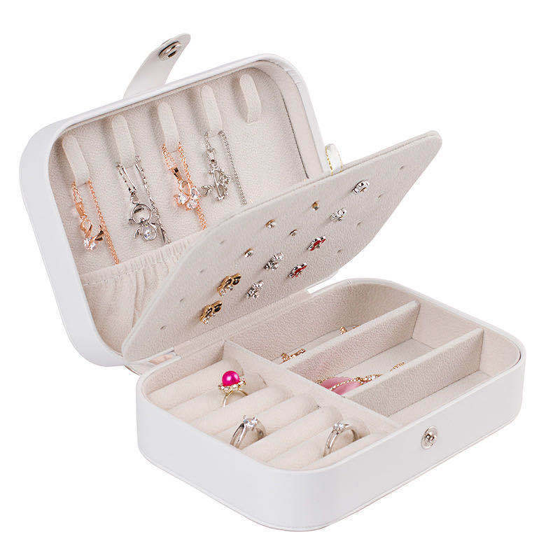 Nueva caja de almacenamiento de joyas de estilo coreano caja de regalo de almacenamiento de anillo de gran capacidad de joyería de embalaje interior caja de joyería al por mayor