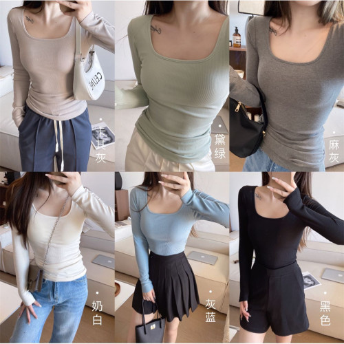 Daima 5831 cashmere protein velvet square neck one-piece bamboo charcoal fiber bra seamless undershirt 