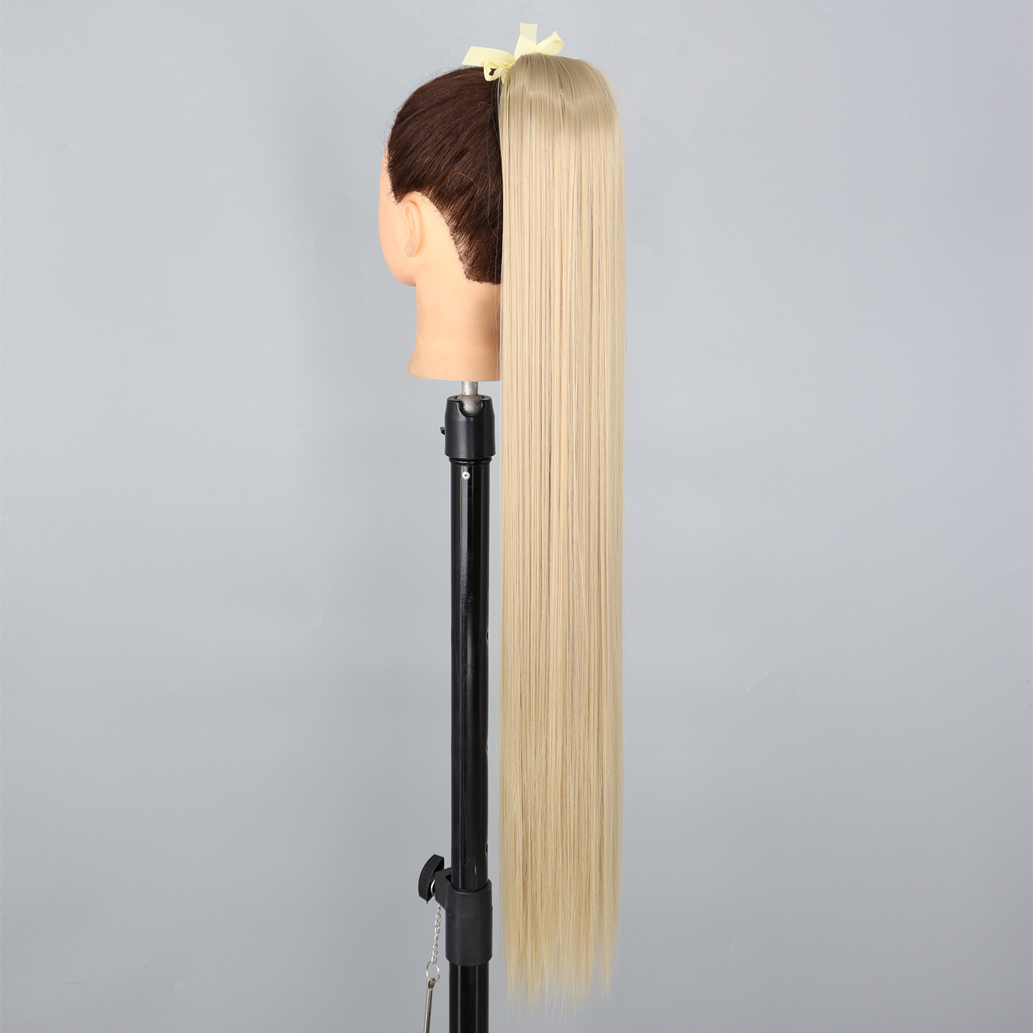 85CM correa de cola de caballo fibra química peluca damas 34 pulgadas extensiones de cabello recto