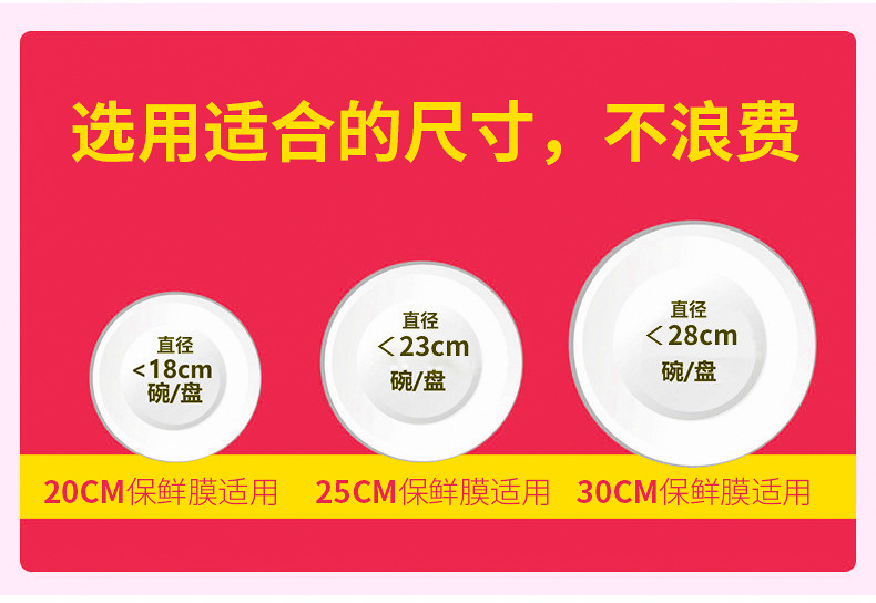 免切割点断式pe保鲜膜厨房家用食品级保鲜膜一次性保鲜膜商用大卷详情5