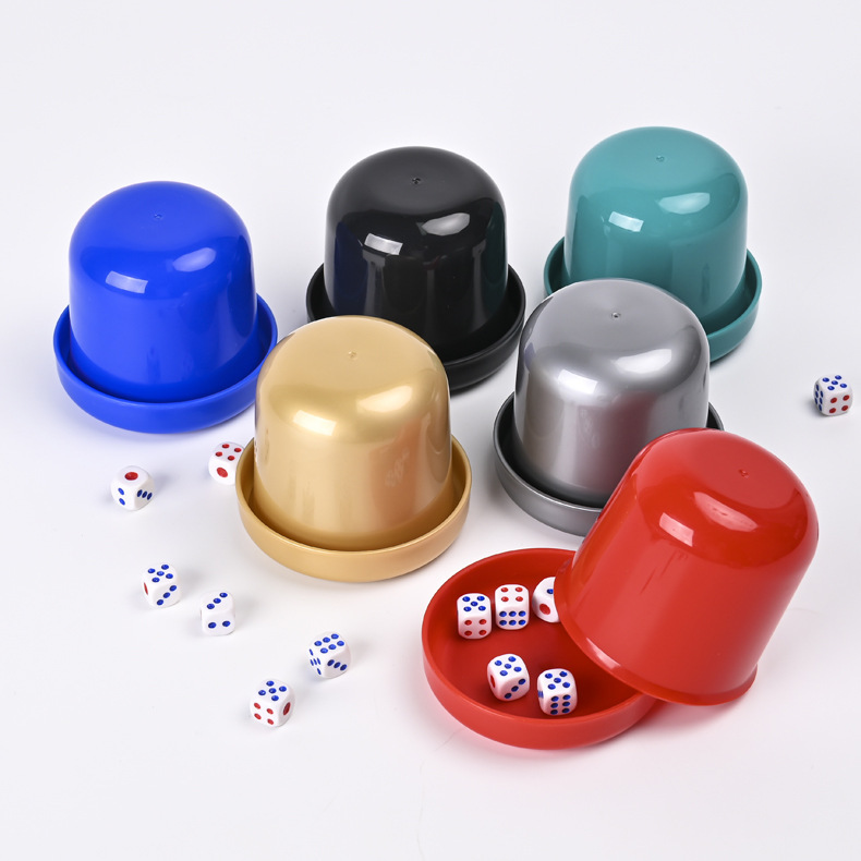 Factory wholesale Bar nightclub KTV dice dice cup set cylinder with bottom holder advertising Dice Cup printable logo