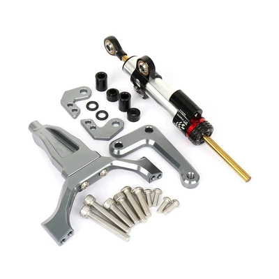YAMAHA MT09 2024-Handlebar: Motosiklet ləvazimatları və aksesuarları - mt09-2024-titanium-ruler-kit-titanium-color-bracket-aluminum-alloy-damper