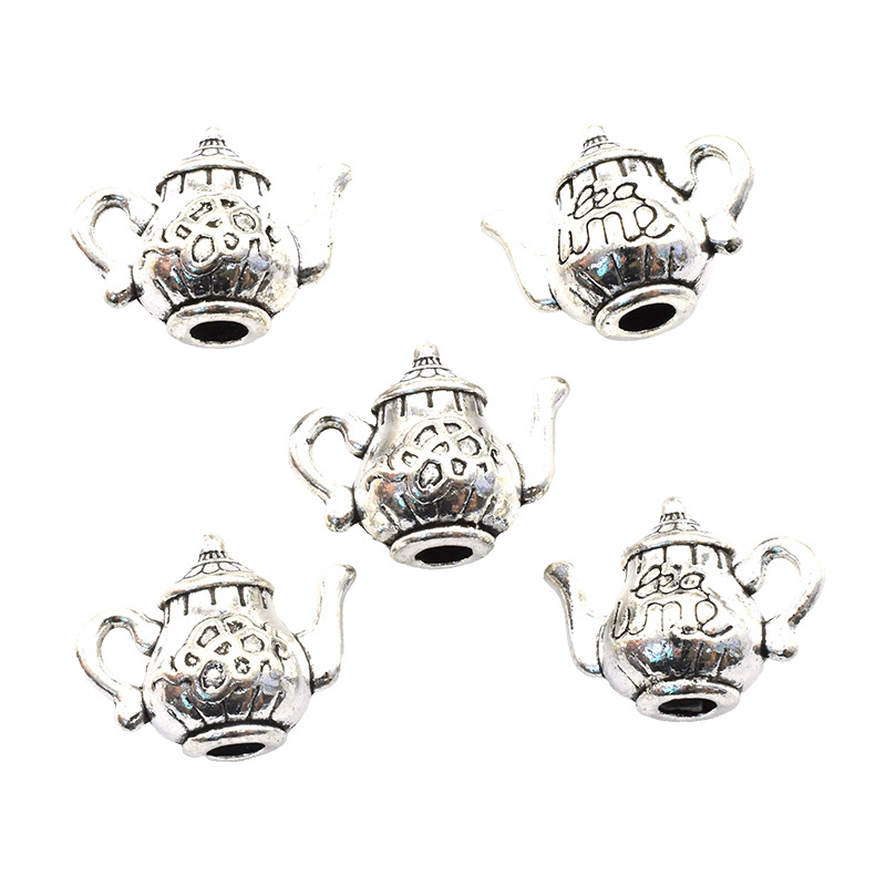 DIY accesorios de la joyería aleación vendimia hervidor taza café colgante Amazon Venta caliente